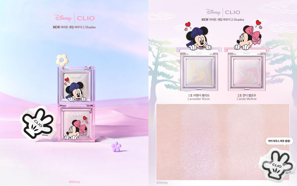 米奇米妮穿上傳統韓服！CLIO韓風迪士尼聯名，無廢色12色眼影盤、潤色氣墊粉餅、吸油定妝蜜粉，好用又可愛！-2