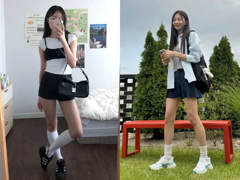 女團鉛筆腿這樣穿！韓妞最愛「中長筒襪穿搭」細腿密技！第四招看起來腿細掉一半！-9