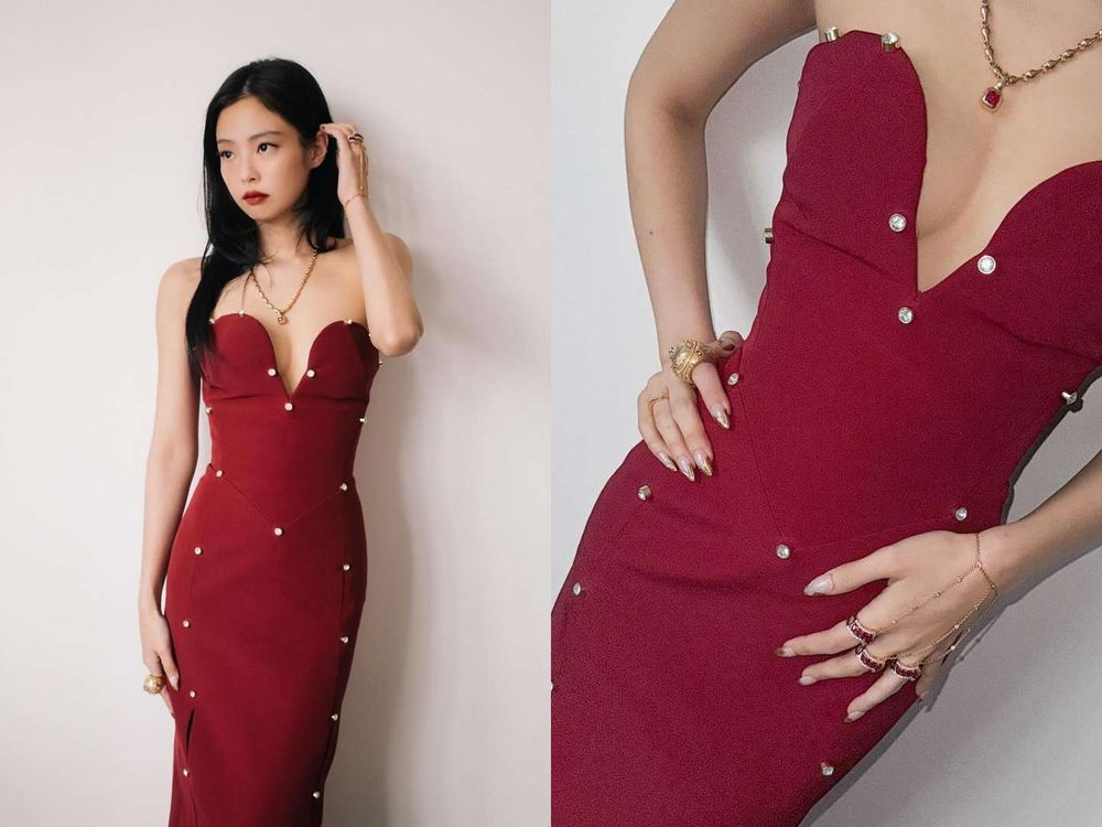 凌駕於紅色的女人！Jennie「美胸禮服＋大紅唇」征服Billboard頒獎典禮、芭比身材秒殺全場！-3