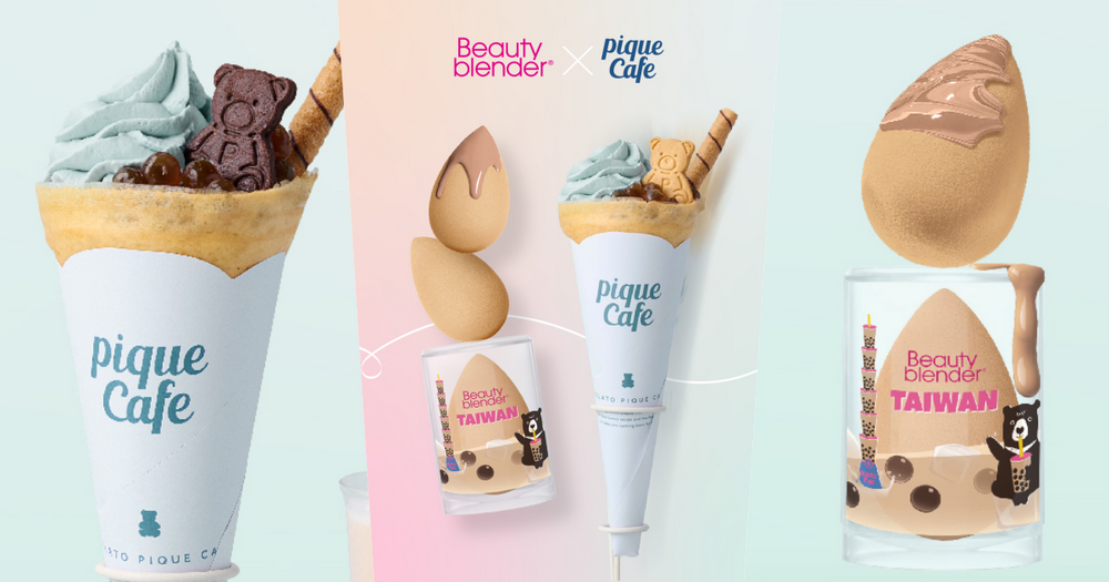 全球獨家台灣限定！「珍奶美妝蛋」攜手Gelato Pique Café夢幻連動，推出珍珠小熊可麗餅＋美妝蛋組合！-1