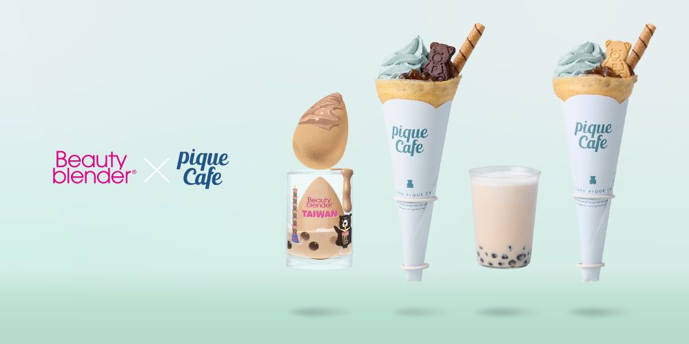 全球獨家台灣限定！「珍奶美妝蛋」攜手Gelato Pique Café夢幻連動，推出珍珠小熊可麗餅＋美妝蛋組合！-2