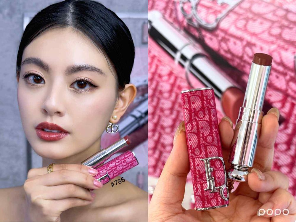 JISOO狂推精品唇膏！DIOR迪奧癮誘唇膏全新「釉光玫瑰裸色」上線，緹花、藤格紋唇膏殼太美，必須收編！-3
