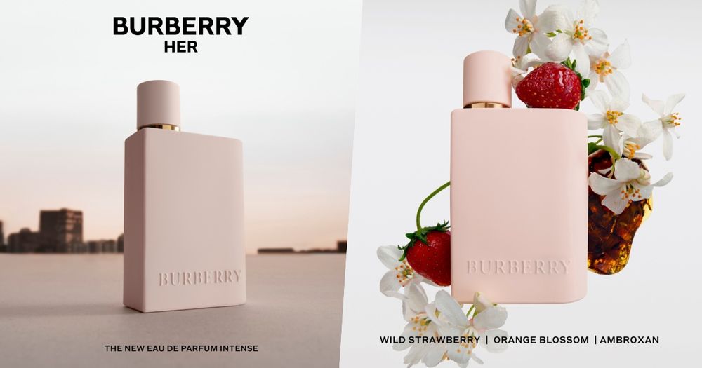 2025全新草莓香水登場！Burberry「Her女性極致淡香精」野草莓、橙花、琥珀木香，是最適合夏季的香味！-7