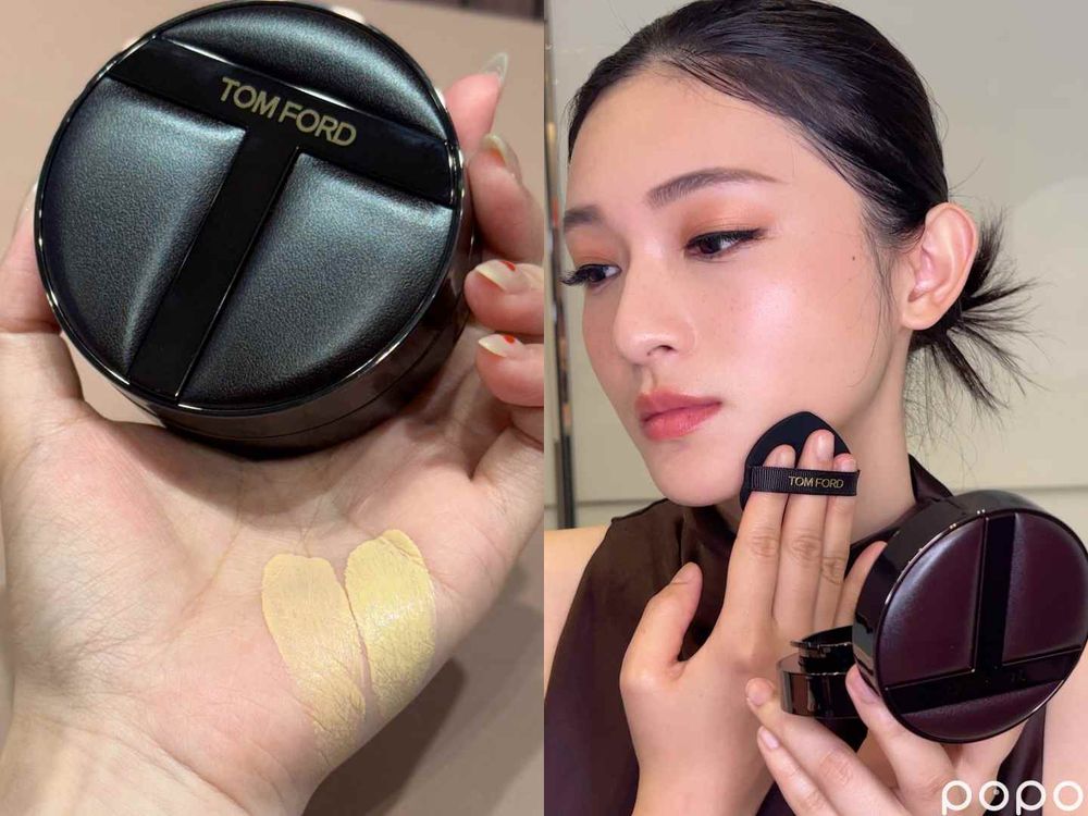 TOM FORD再創高訂彩妝天花板！「立體光影氣墊粉餅」桃木色T型皮革外殼、訂製圓頂氣墊，輕拍膚質秒柔焦立體！-5