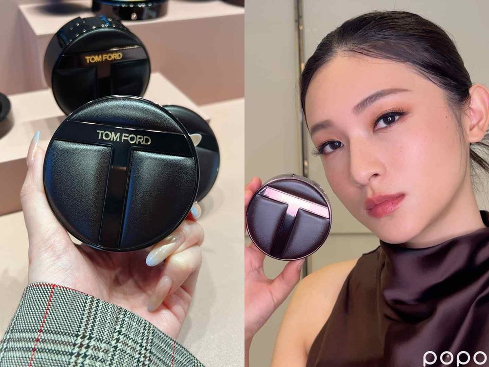 TOM FORD再創高訂彩妝天花板！「立體光影氣墊粉餅」桃木色T型皮革外殼、訂製圓頂氣墊，輕拍膚質秒柔焦立體！-3