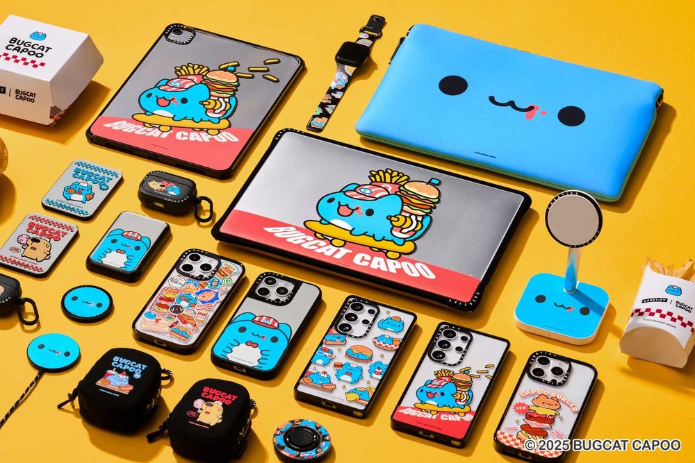 藍色小怪物攻佔CASETiFY！百萬IP貓貓蟲咖波聯名「美式漢堡餐廳主題」萌力全開！-9