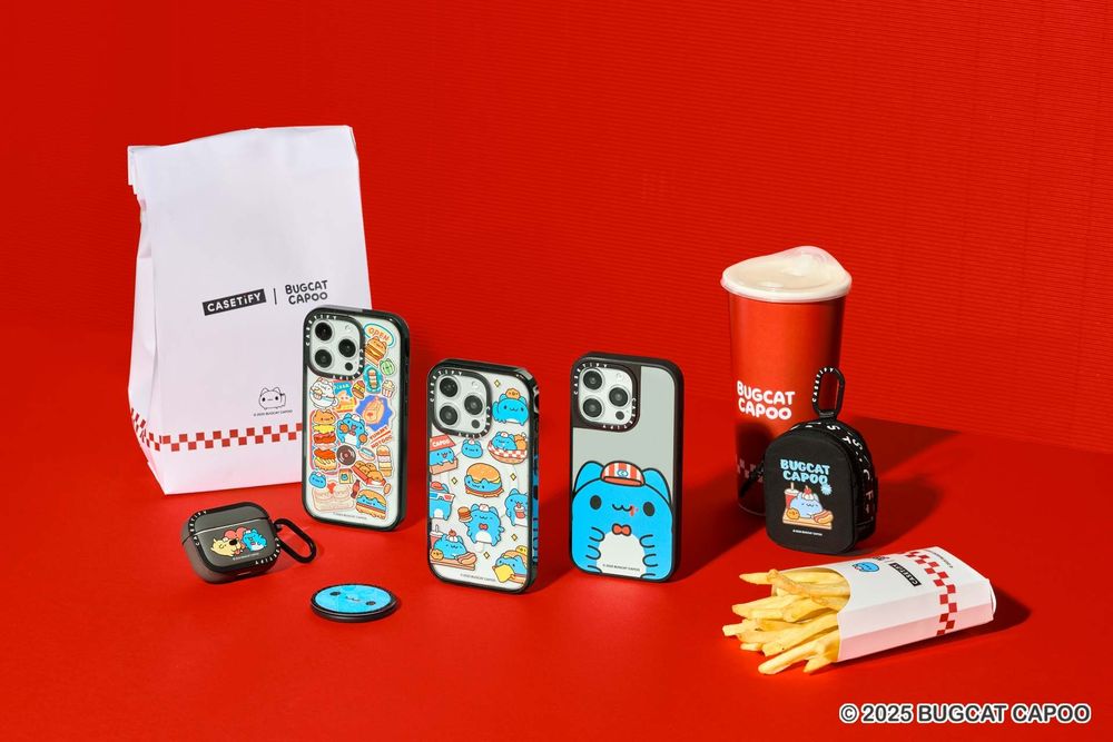 藍色小怪物攻佔CASETiFY！百萬IP貓貓蟲咖波聯名「美式漢堡餐廳主題」萌力全開！-5