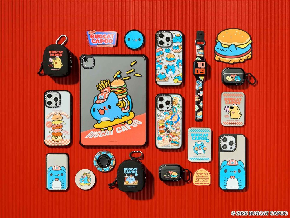 藍色小怪物攻佔CASETiFY！百萬IP貓貓蟲咖波聯名「美式漢堡餐廳主題」萌力全開！-14