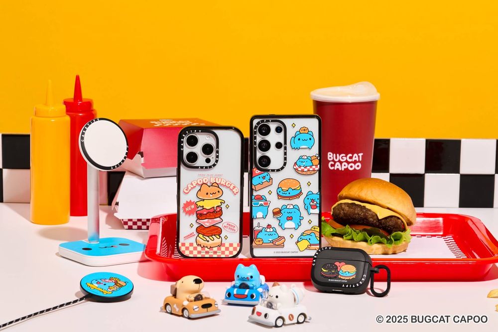 藍色小怪物攻佔CASETiFY！百萬IP貓貓蟲咖波聯名「美式漢堡餐廳主題」萌力全開！-7