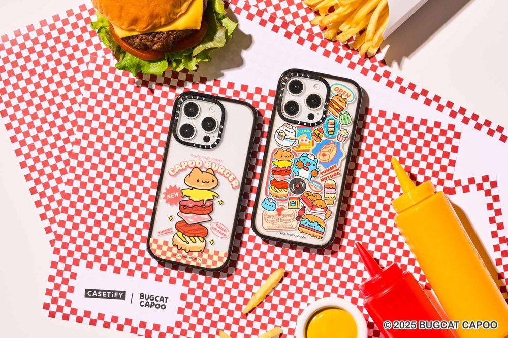 藍色小怪物攻佔CASETiFY！百萬IP貓貓蟲咖波聯名「美式漢堡餐廳主題」萌力全開！-13