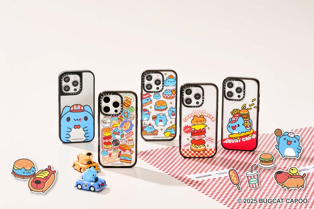 藍色小怪物攻佔CASETiFY！百萬IP貓貓蟲咖波聯名「美式漢堡餐廳主題」萌力全開！-4