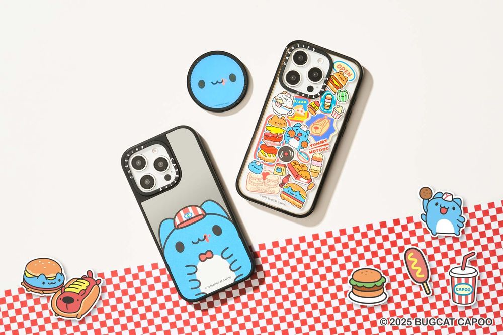 藍色小怪物攻佔CASETiFY！百萬IP貓貓蟲咖波聯名「美式漢堡餐廳主題」萌力全開！-2