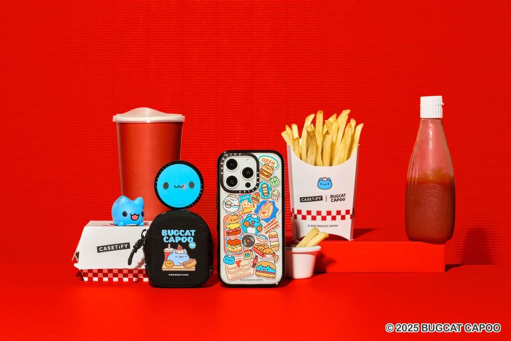 藍色小怪物攻佔CASETiFY！百萬IP貓貓蟲咖波聯名「美式漢堡餐廳主題」萌力全開！-11