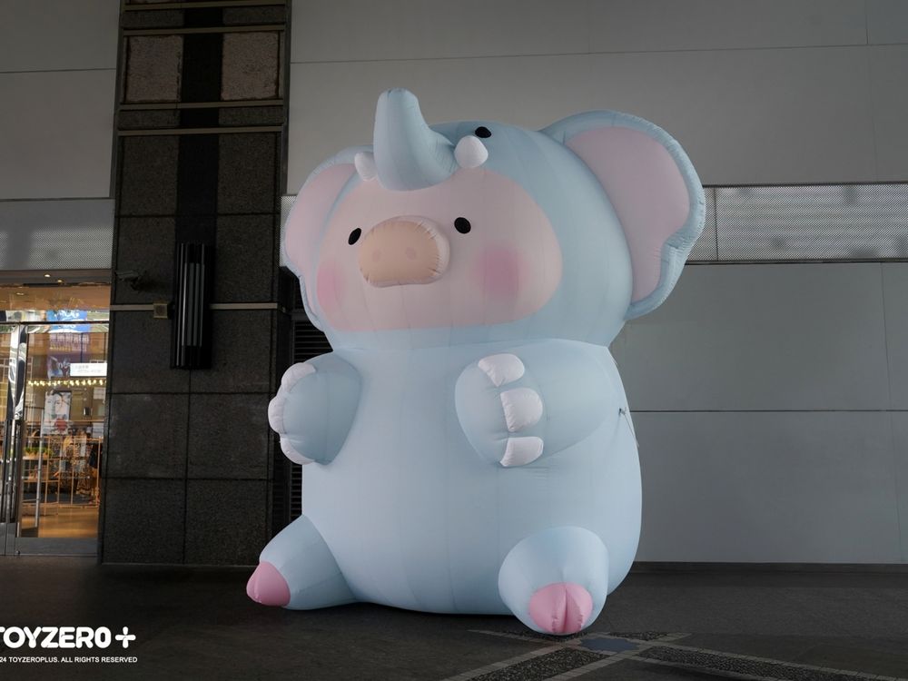 罐頭豬LuLu快閃新竹巨城！動物系列玩偶可愛爆必買、4公尺高「大象LuLu豬」氣偶萌翻登場！-4
