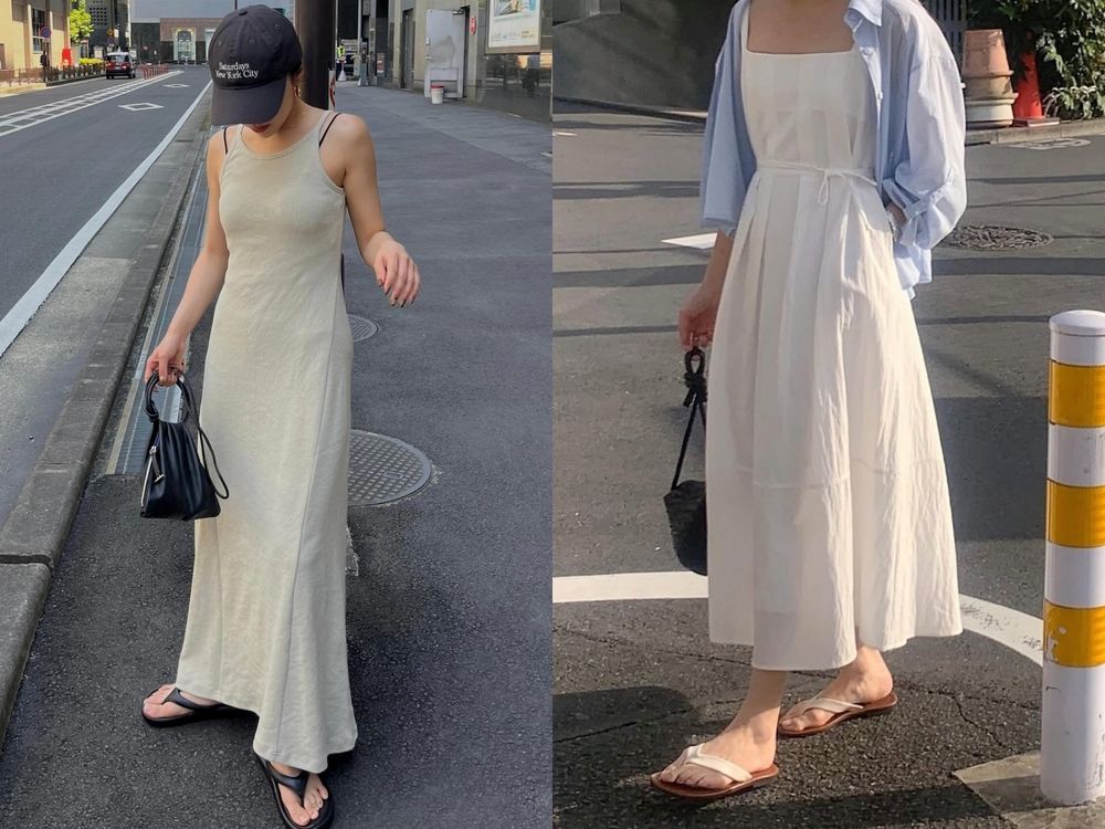 懶人必備！解鎖夏天「長洋裝穿搭」5大公式！降溫又防曬、碎花洋裝韓星人手一件！-5