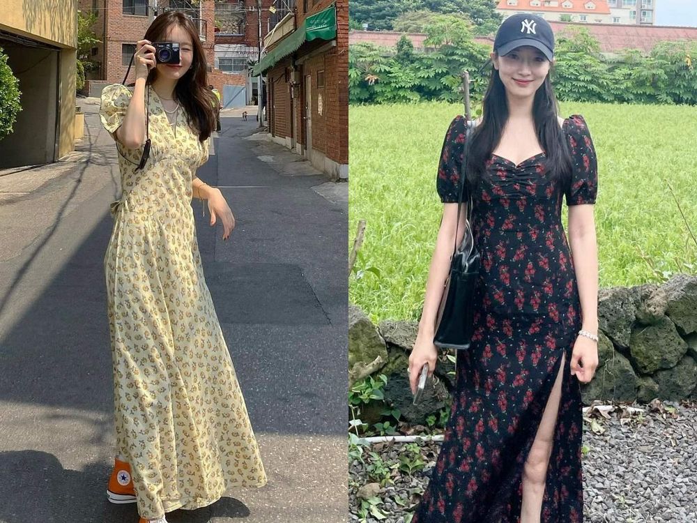 懶人必備！解鎖夏天「長洋裝穿搭」5大公式！降溫又防曬、碎花洋裝韓星人手一件！-2