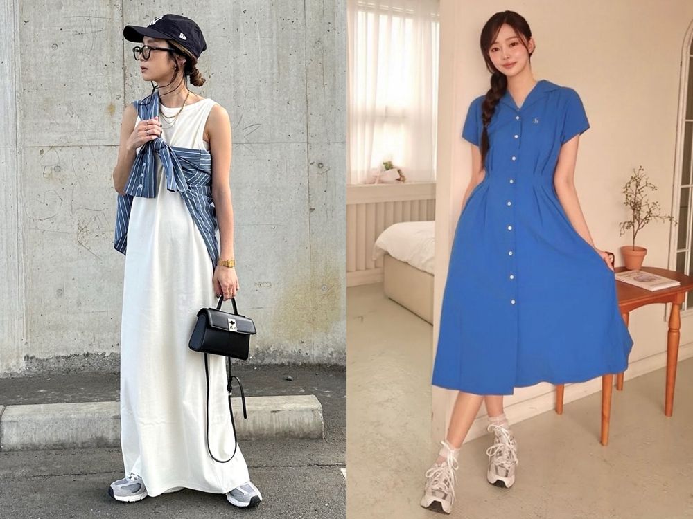 懶人必備！解鎖夏天「長洋裝穿搭」5大公式！降溫又防曬、碎花洋裝韓星人手一件！-4