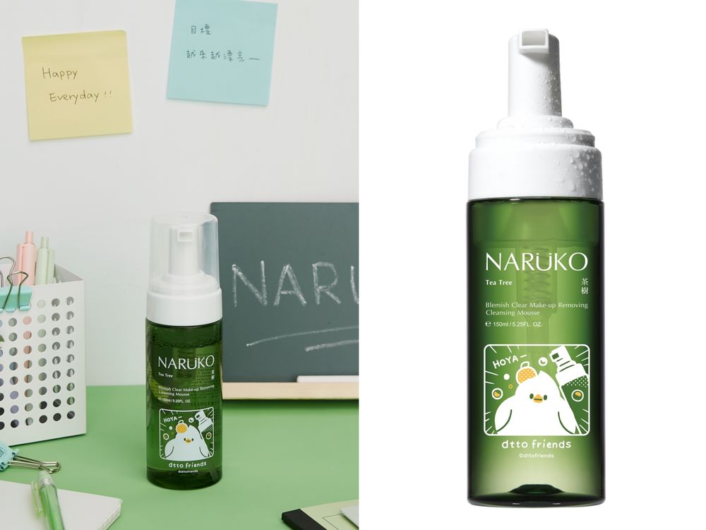 夏日抗痘保養推薦！NARUKO「茶樹黑面膜、洗卸慕斯」換上dtto friends限量包裝，聯名贈品只送不賣、快把握！-3