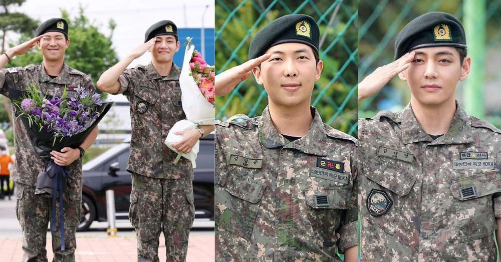 阿米尖叫！BTS防彈V、RM正式退伍！「WE ARE BACK」看板宣告七人完整體回歸！-1