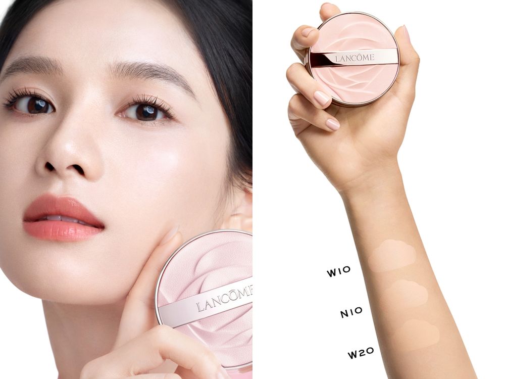 轟動美妝界仙女氣墊抵台！蘭蔻「發光粉氣墊」立體玫瑰光燦皮革外殼、高濃度精華入妝，極奢千金美學、拍出人間最美水霧肌！-5