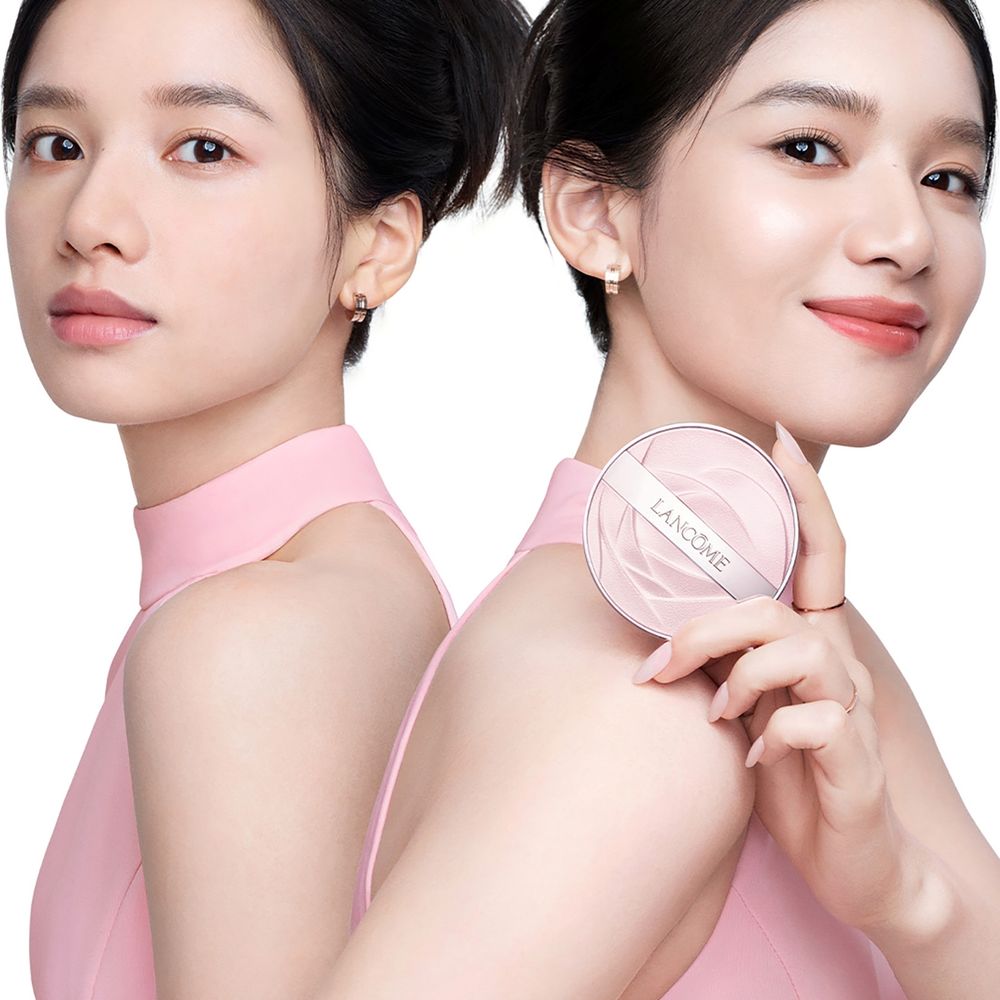 轟動美妝界仙女氣墊抵台！蘭蔻「發光粉氣墊」立體玫瑰光燦皮革外殼、高濃度精華入妝，極奢千金美學、拍出人間最美水霧肌！-8