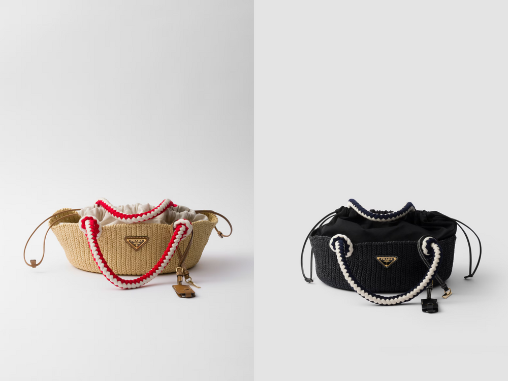 PRADA 2025夏天新包登場！「條紋水桶包、托特包」好清爽！海邊美照就缺這咖！-7
