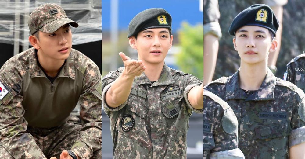 盤點6位KPOP男偶像超帥的軍裝照！防彈V、珍榮帥到不行，淨漢結訓照全網暴動！-1