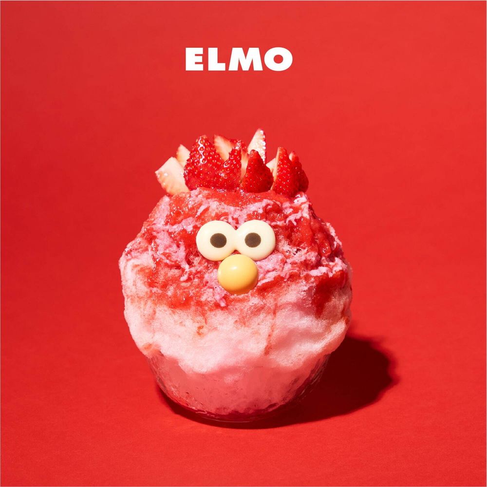 2025夏季限定「芝麻街刨冰」可愛開賣！Q翻「ELMO草莓煉乳&大鳥芒果優格刨冰」日妞都搶打卡！-8