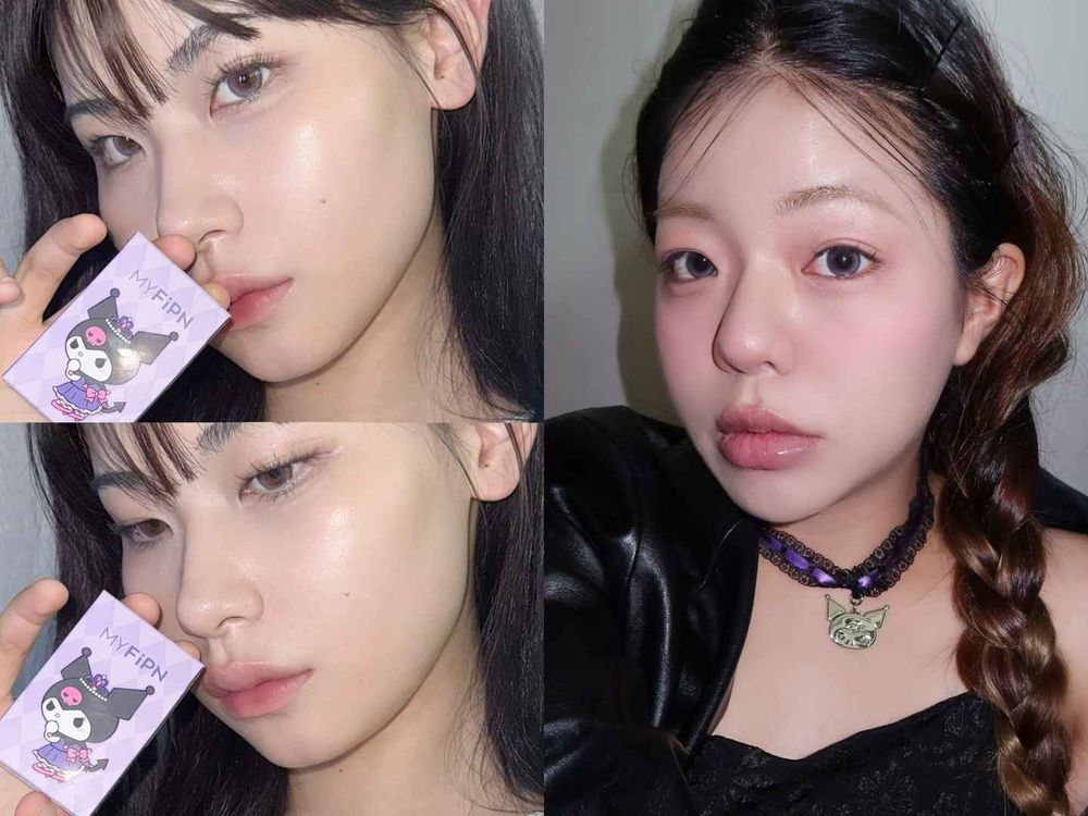 aespa、IVE Rei同款韓國隱眼！三麗鷗庫洛米聯名「深邃朦朧眼」迷幻紫x黑色外環，放大效果超自然！-5