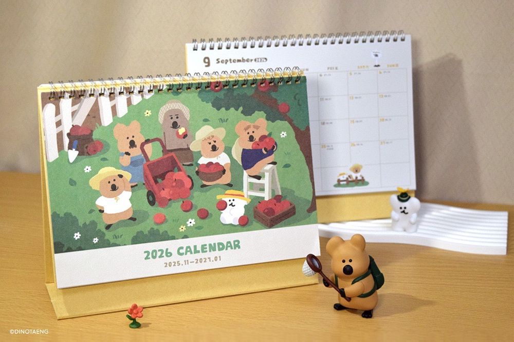 DINOTAENG矮袋鼠在7-11！超可愛「QUOKKA旅行2026桌曆、FATTY證件套」不用200元就能帶回家！-2