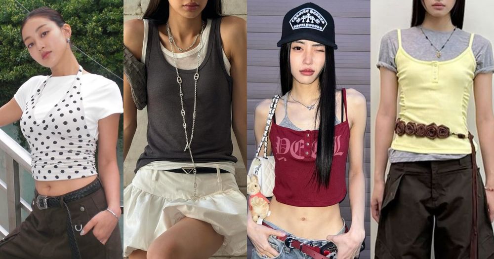 韓女夏天最愛四招「背心外穿」法則！疊搭撞色吊帶、繞脖背心...內行辣妹都這樣穿！-1