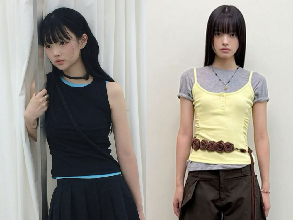 韓女夏天最愛四招「背心外穿」法則！疊搭撞色吊帶、繞脖背心...內行辣妹都這樣穿！-3