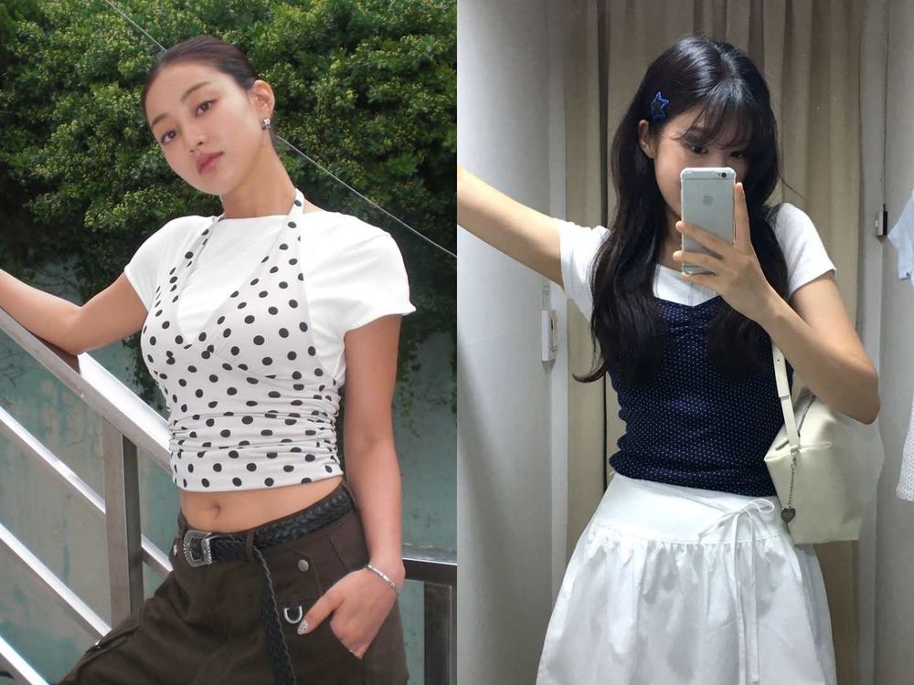 韓女夏天最愛四招「背心外穿」法則！疊搭撞色吊帶、繞脖背心...內行辣妹都這樣穿！-4