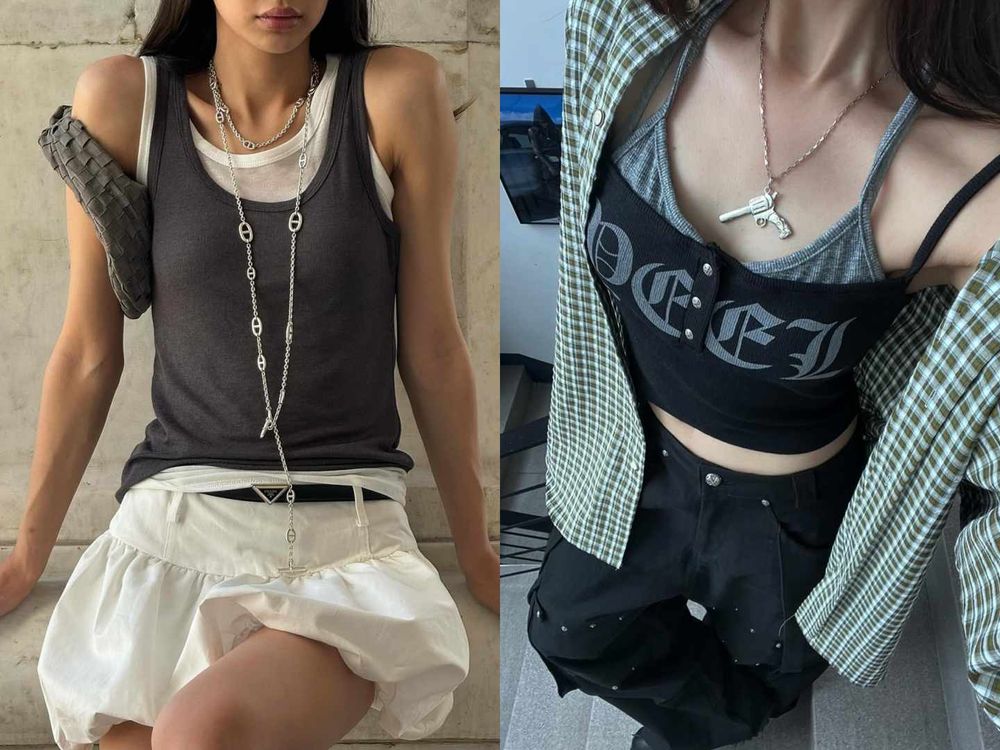 韓女夏天最愛四招「背心外穿」法則！疊搭撞色吊帶、繞脖背心...內行辣妹都這樣穿！-6
