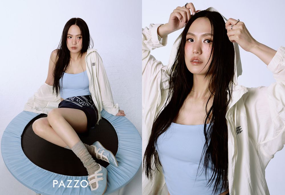 PAZZO最新聯名有光芒！歌后孫盛希聯手打造、同款「BRA TOP、長腿褲」通通百元價！-7