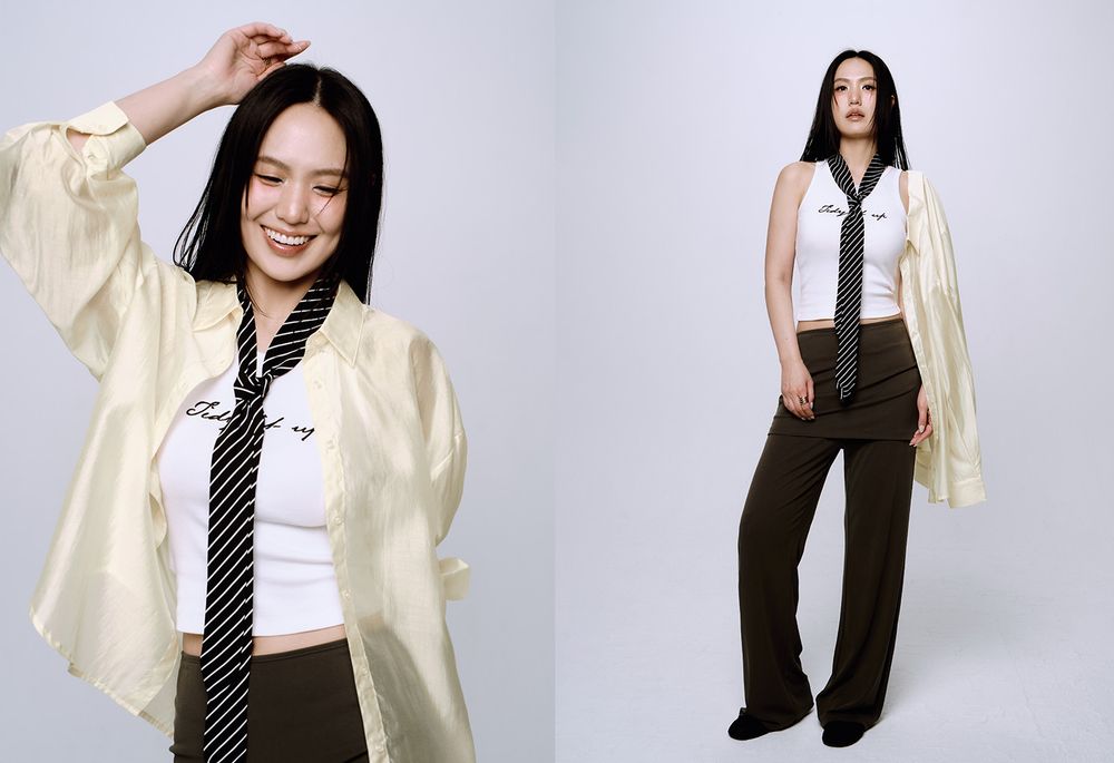 PAZZO最新聯名有光芒！歌后孫盛希聯手打造、同款「BRA TOP、長腿褲」通通百元價！-8