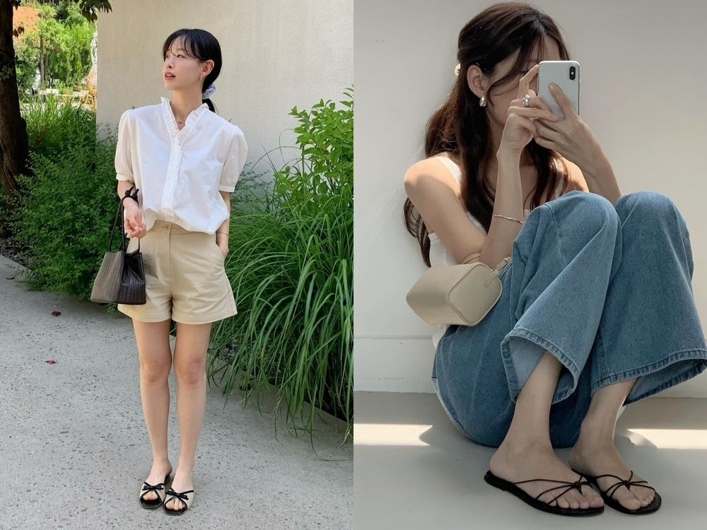 路上韓妞「涼拖鞋穿搭」4大穿搭法則！勃肯拖隨便搭都好看、人字拖「靠這招」擺脫路人感！-2