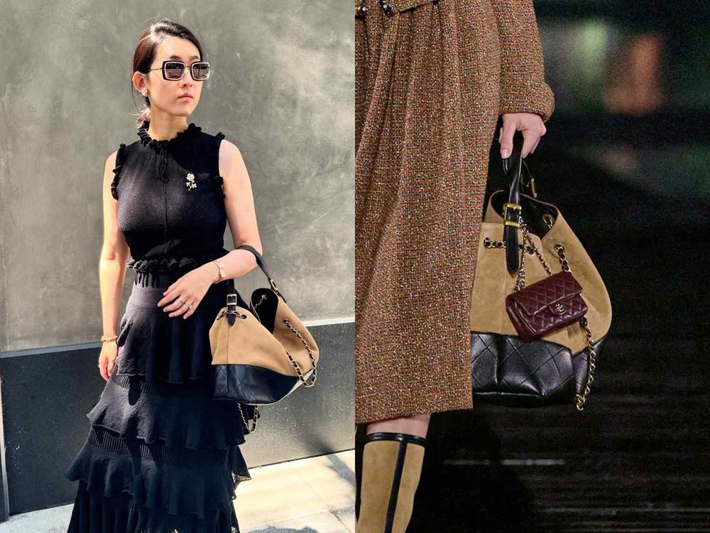 CHANEL新爆款登場！「麂皮購物包」大容量＋揹法多...優點數不完、絕對是今年大黑馬！-6