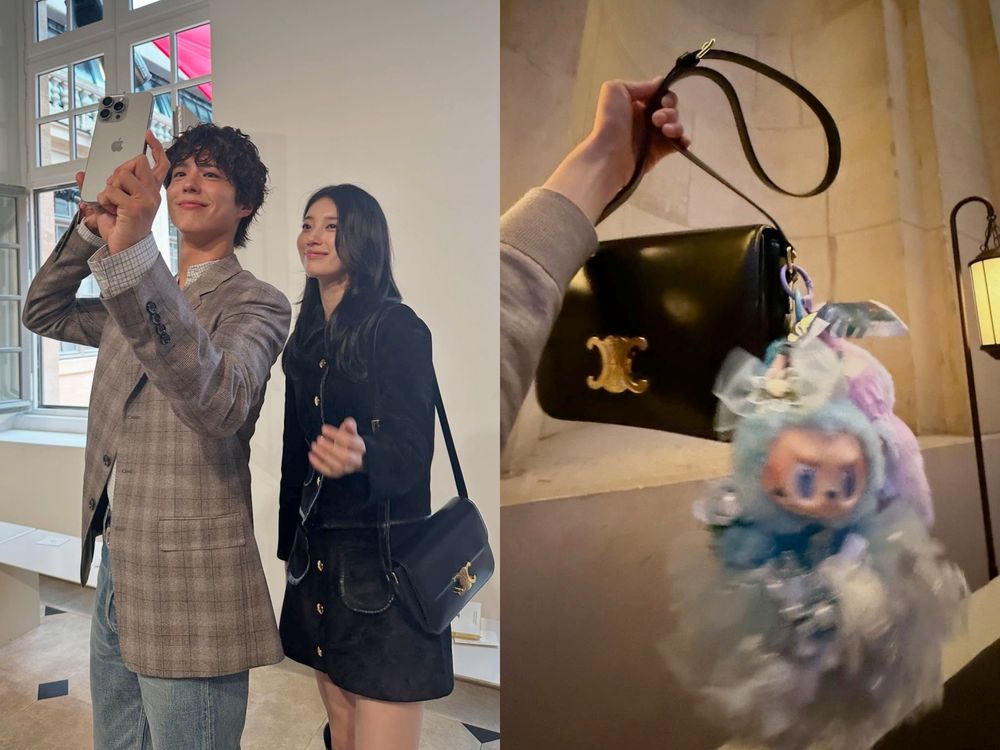 女愛豆都失守！韓星私藏「泡泡瑪特吊飾」3大包包掛法！Lisa哭娃排排站太可愛！-5
