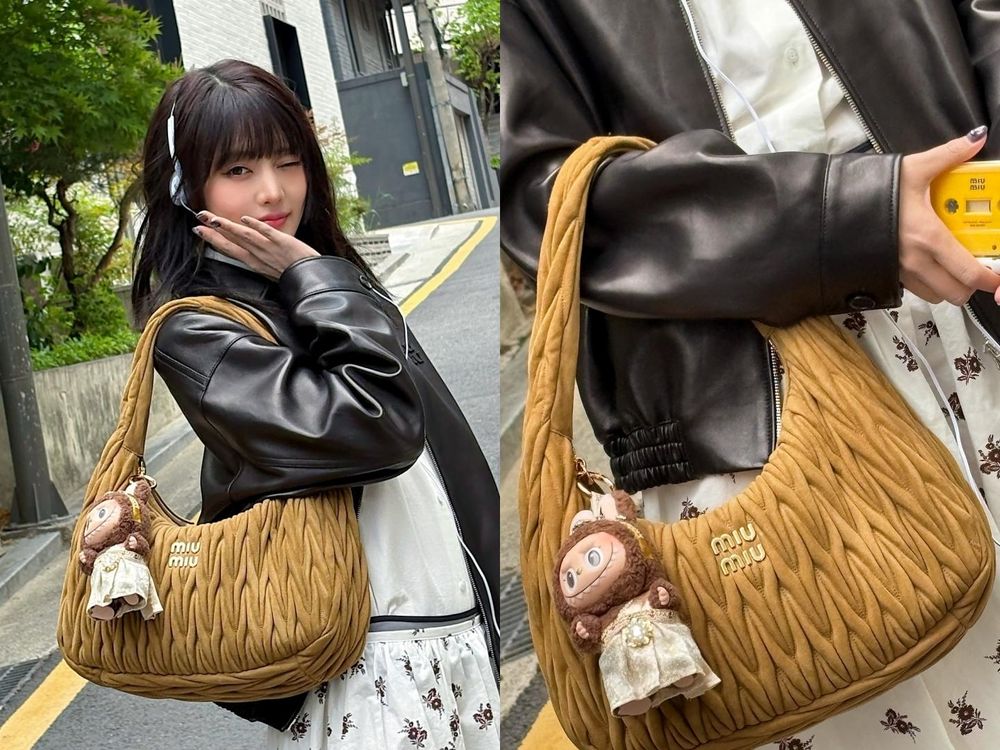 女愛豆都失守！韓星私藏「泡泡瑪特吊飾」3大包包掛法！Lisa哭娃排排站太可愛！-3