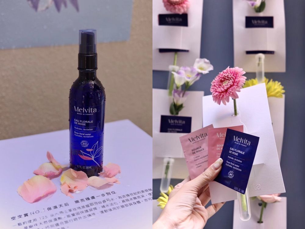 玫瑰花水七天優惠！Melvita限量藍瓶大禮包推出，買玫瑰花粹享1送1、再搶現金折扣＋快閃體驗法式保養魅力！-2