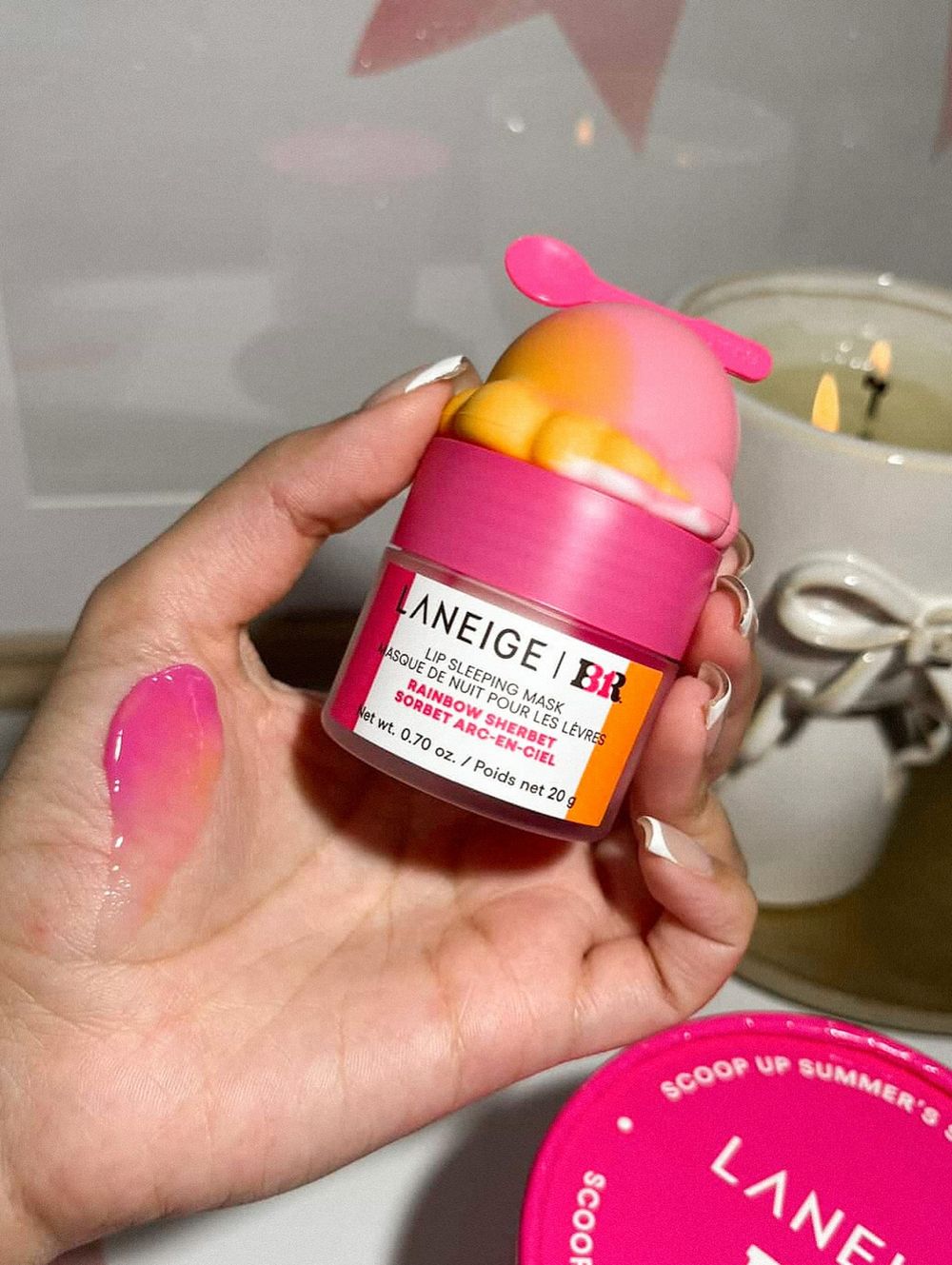 唇膜控、甜點控暴動啦！LANEIGE蘭芝x31冰淇淋期間限定聯名晚安唇膜，「彩虹雪酪」這口味太犯規！-10