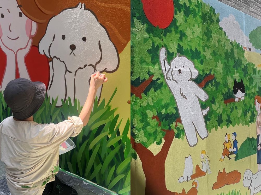 韓國療癒系畫家drawingmary首度來台展出！夢幻花園+呆萌狗狗插畫太好拍、打卡再送Q翻小貼紙！-5
