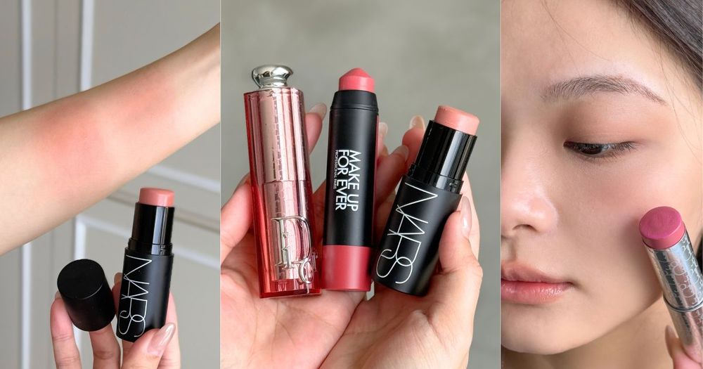 POPO筆記老實說！2025專櫃「腮紅棒」新品實測，DIOR、NARS、MUF，底妝融合度、暈染力一看就知道！-1