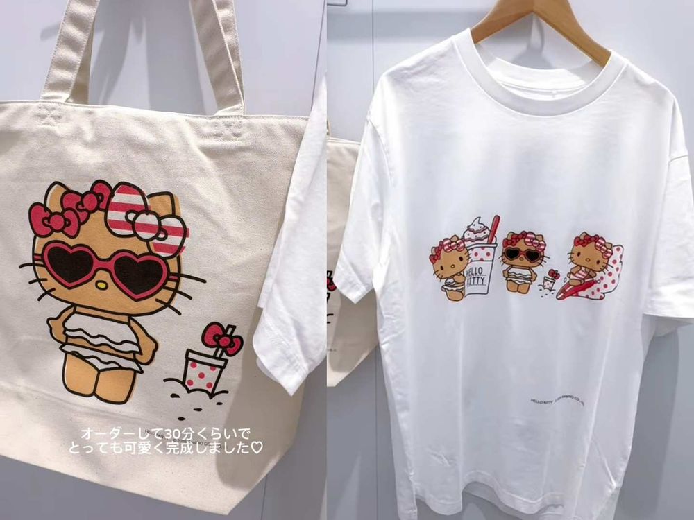 錯過會哭！日本UNIQLO推出訂製「曬黑版Hello Kitty上衣」連托特包也超可愛！-7