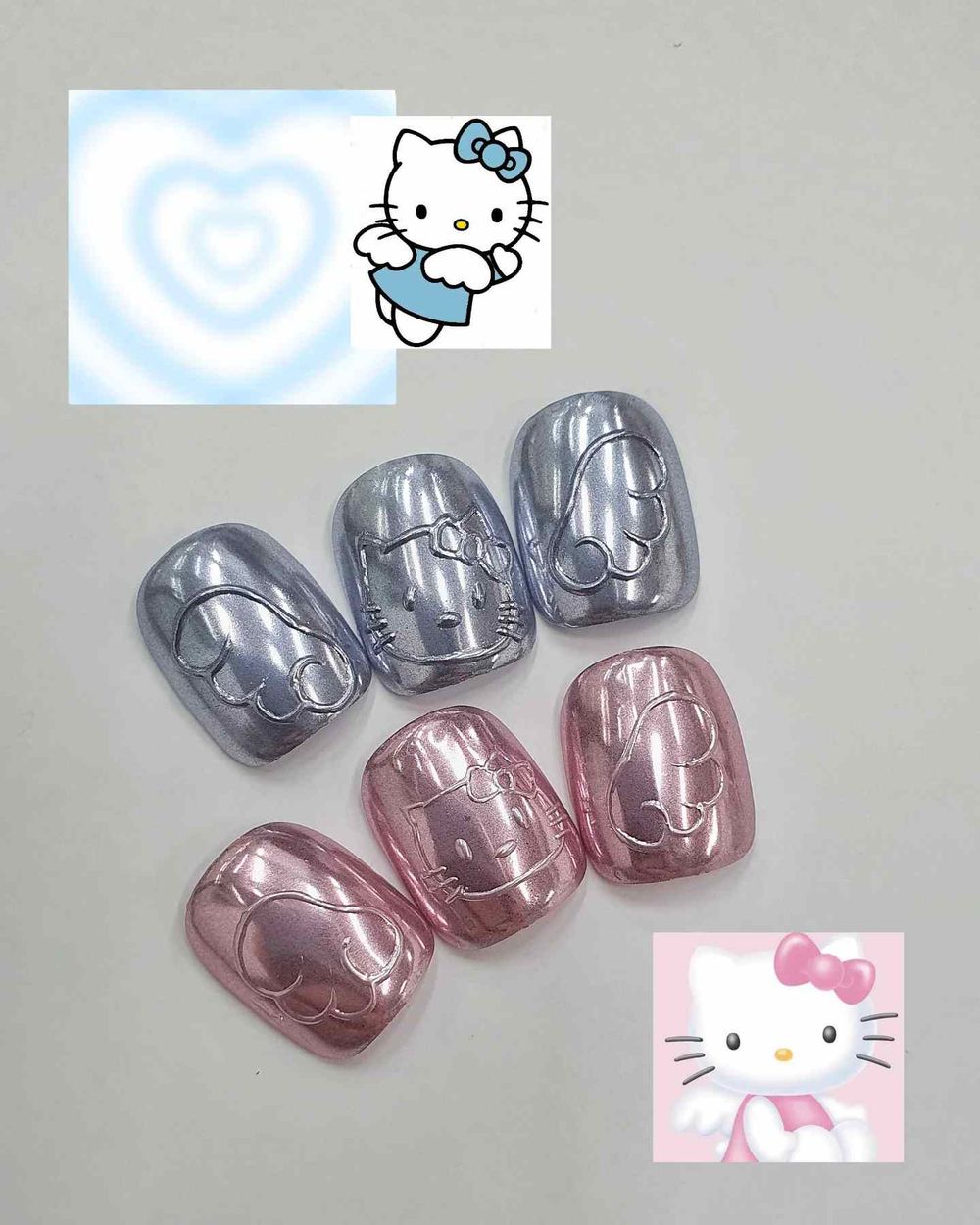 日韓女生都在瘋「三麗鷗美甲」圖鑑！曬黑KITTY、大耳狗、庫洛米立體大臉太可愛，還能變成應援美甲！-10