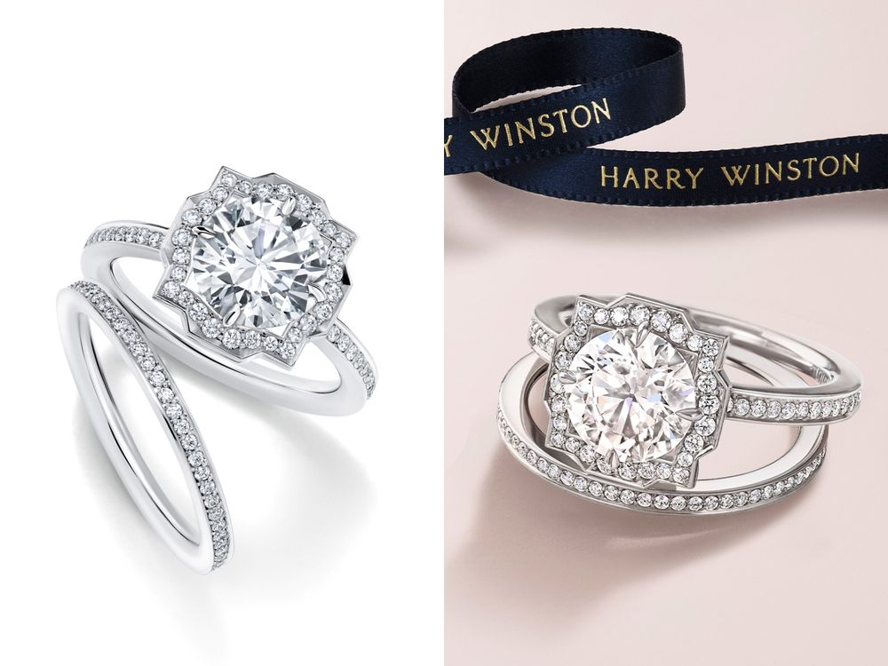 鑽石之王Harry Winston六大經典婚戒對戒推薦！收到The One鑽戒的準新娘超幸福！-4
