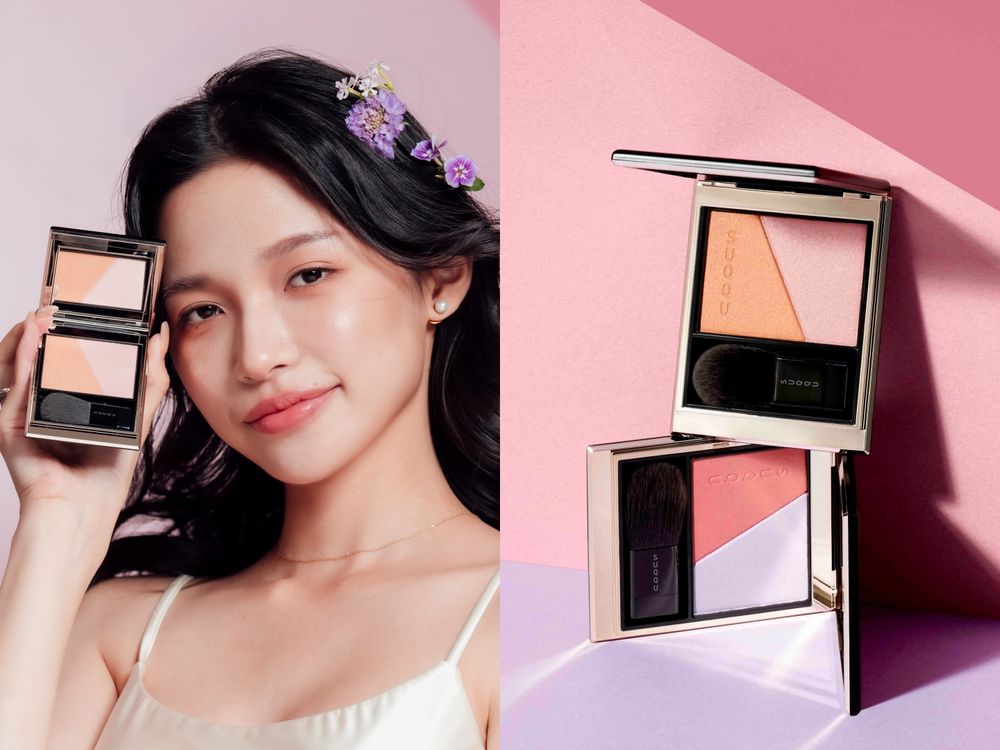 SUQQU限定夏彩第二波！「漂白系」彩妝新概念，眼影盤、雙色腮紅融入水洗白感，紫色調也能溫柔幼態、飄仙氣！-7