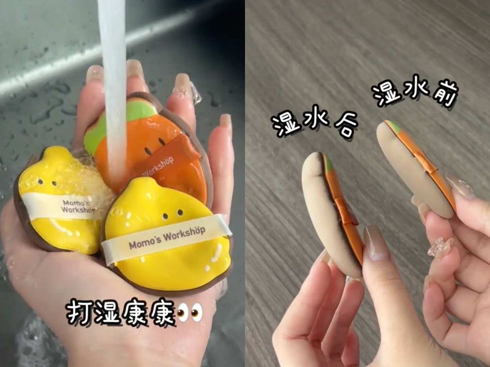 粉撲界的Jellycat「毛吉吉便當粉撲」第二彈！專為底妝控設計，大蒜、南瓜化身軟彈棉花糖，兼具可愛與實用！-7