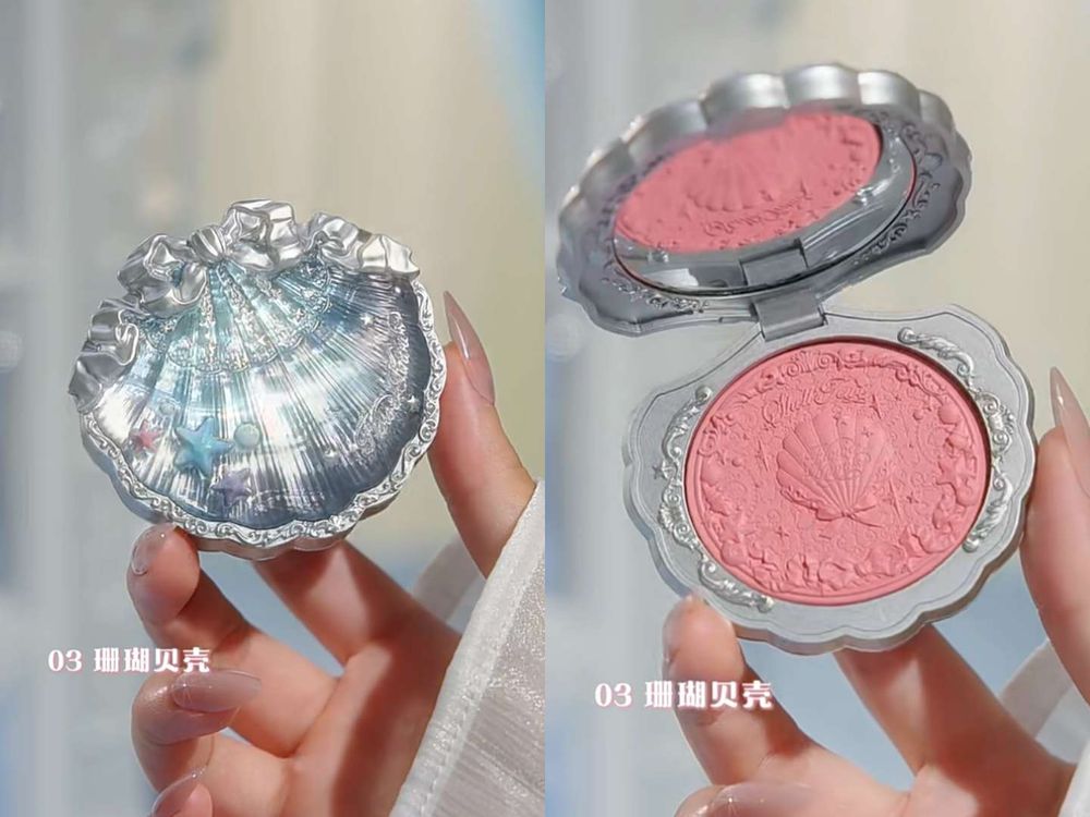 2025最夢幻限量彩妝！花知曉「貝殼珍珠系列」大理石定妝蜜粉、絲緞光澤腮紅、保養型潤色唇釉...，每個細節都美到心坎上！-10